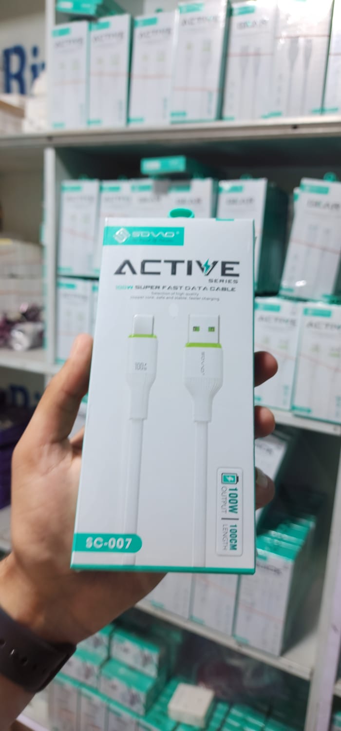 SOVO Type-C Fast Charging Data Cable – Quick Charge USB Cable for Android Devices – High-Speed Charging and Data Transfer – Durable Build – 1 Meter Length – Universal Compatibility with Smartphones