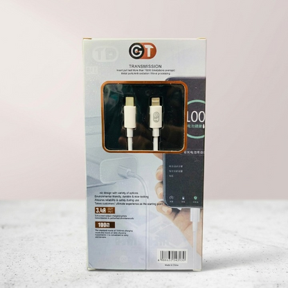 GT Type C to IPhone Fast Charging Cable Lightning USB-C Charger Cable