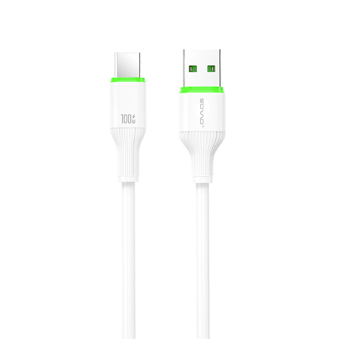 SOVO Type-C Fast Charging Data Cable – Quick Charge USB Cable for Android Devices – High-Speed Charging and Data Transfer – Durable Build – 1 Meter Length – Universal Compatibility with Smartphones