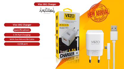 Va1 Micro Charger | Vizo VA1 Charger Micro USB Charger | Android Charger | Mobile Phone Charger - 1.5A Output Charger