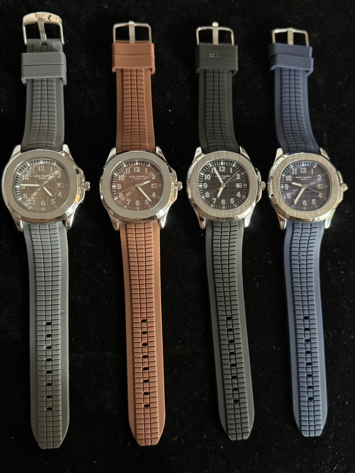 Patek Philippe Mens Watch Luxury With Comfortable Silicone Strap